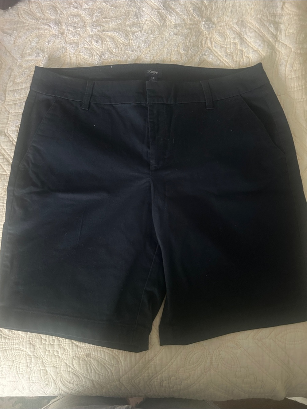 J. Crew Black Tailored Chino Bermuda Shorts
